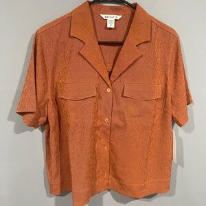 Athleta Orange Echo Short Sleeve Shirt